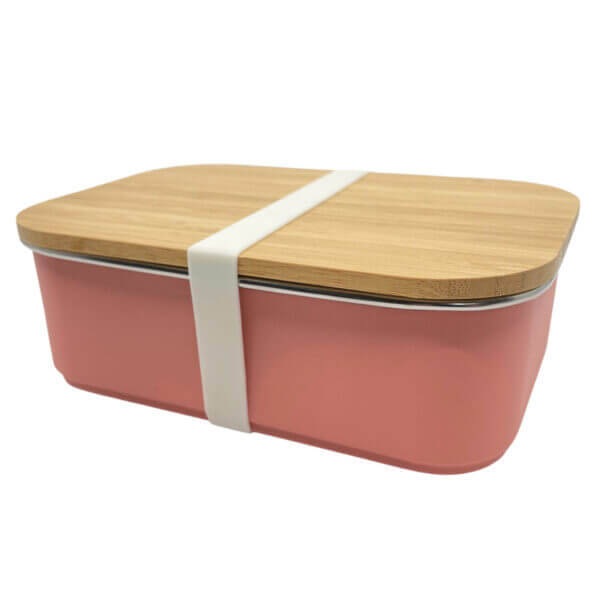 RVS lunchbox 900ml roze Smikkels broodtrommel